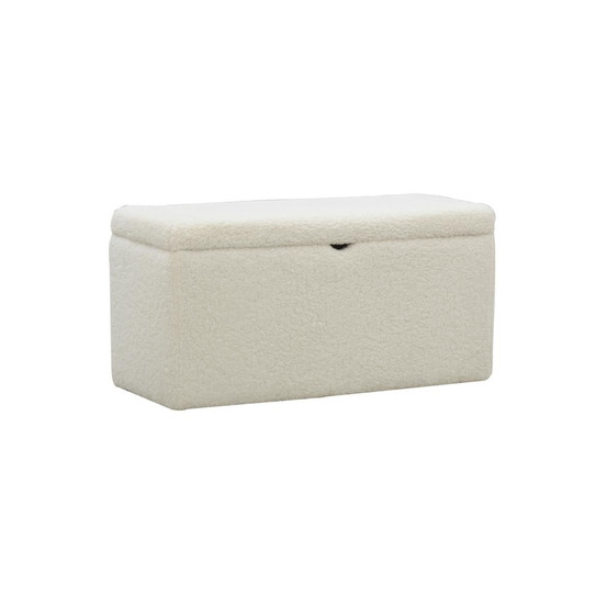 Coffre en bois et bouclettes blanc