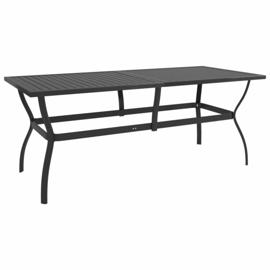 Table de jardin anthracite 190x80x72 cm acier