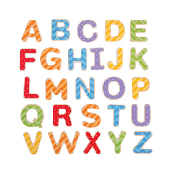 Lettres magnétiques en bois minuscules pour apprendre et jouer