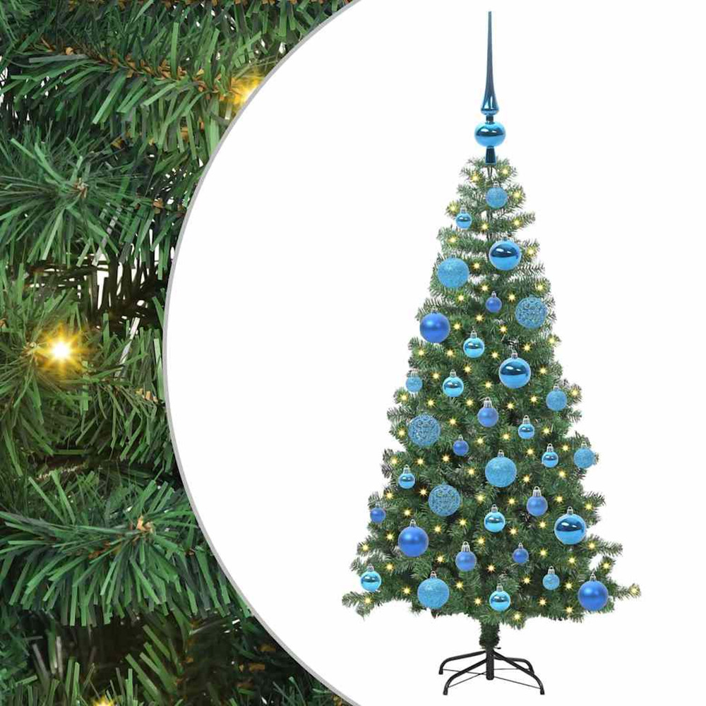Sapin de noël avec 150 led avec support vert 120 cm pvc