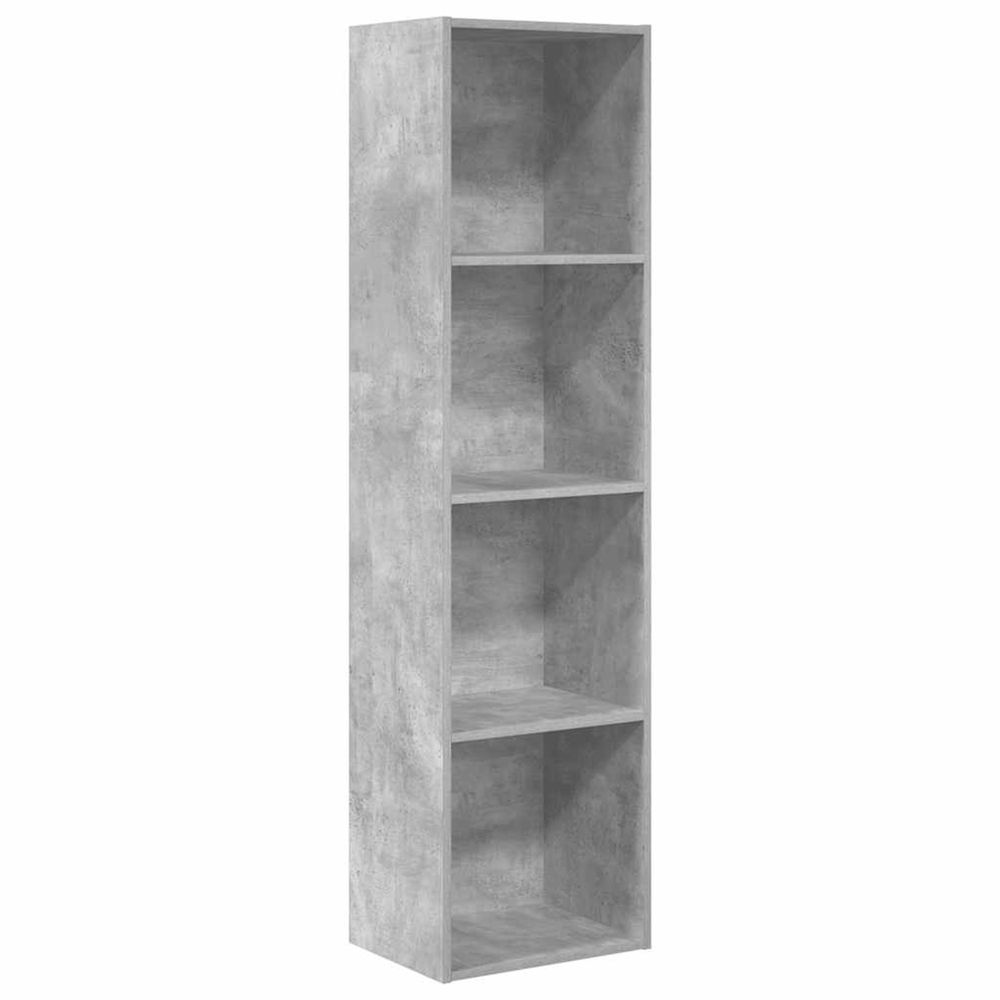 Bibliothèque gris béton 40x30x152 cm bois d'ingénierie