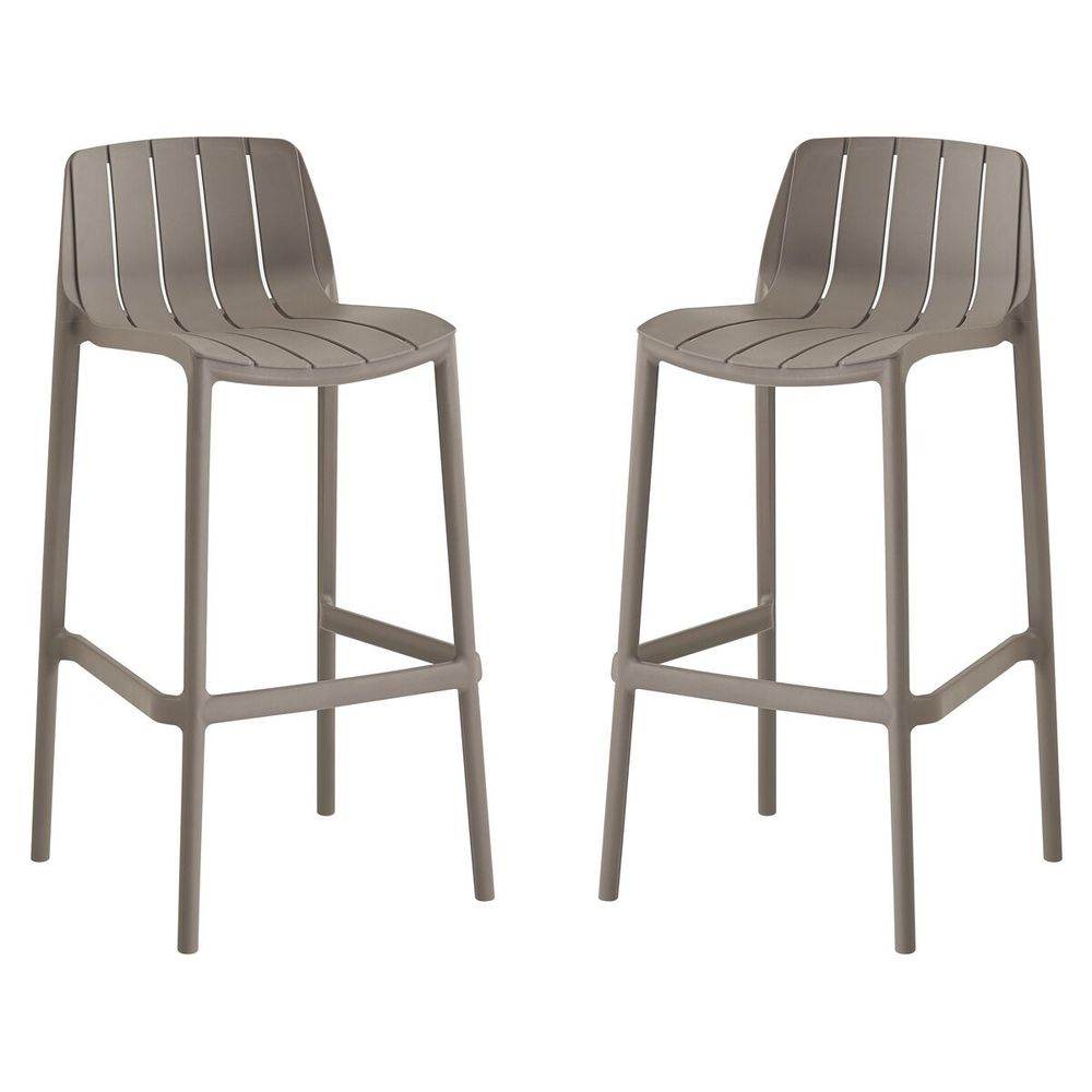 Lot de 2 chaises hautes de jardin empilable 
