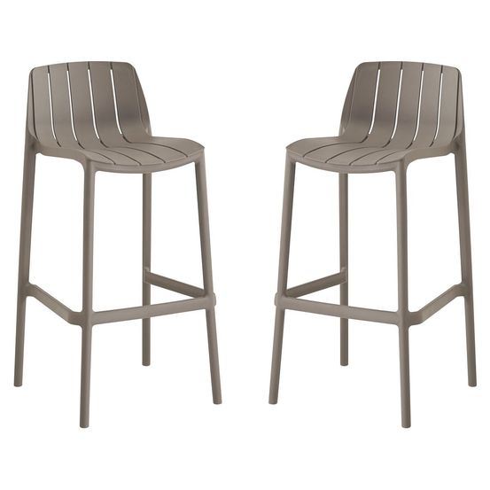 Lot de 2 chaises hautes de jardin empilable