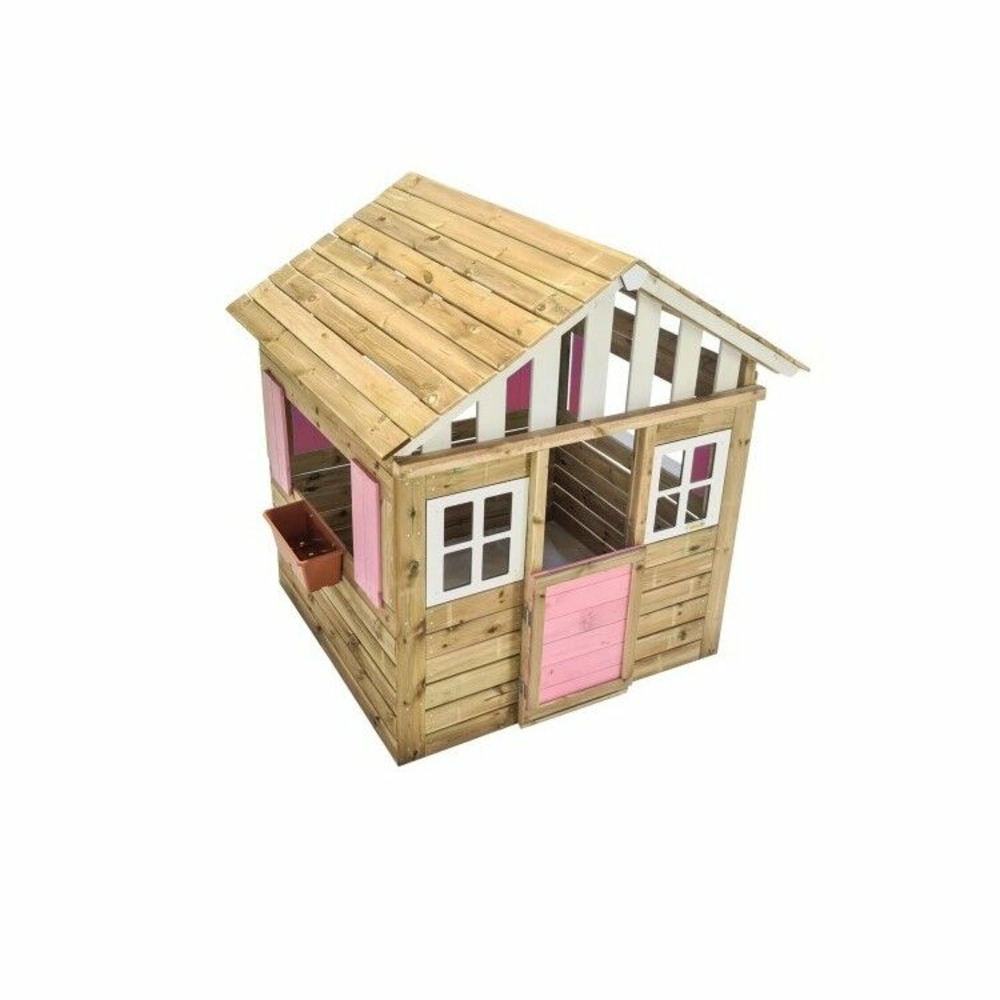 Maison d'enfant en bois masgames lollipop xl rose sans parquet
