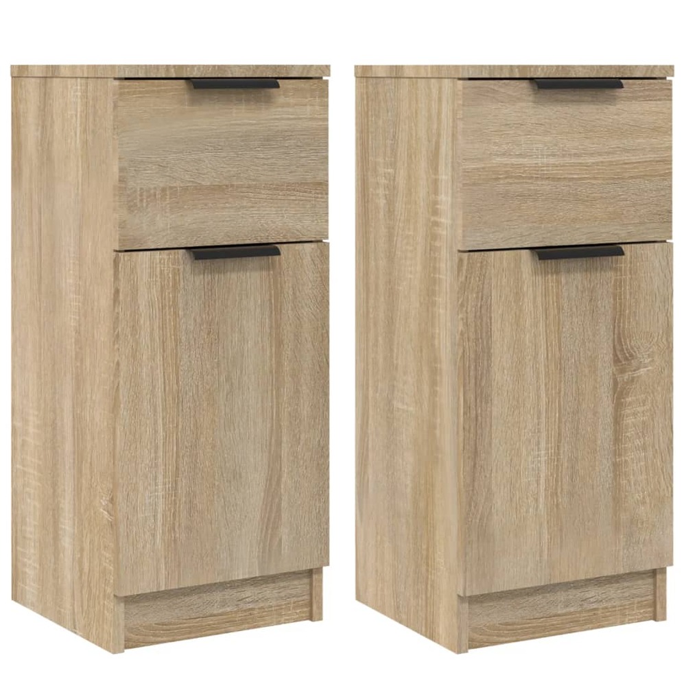 Buffet bahut commode armoire meuble de rangement organisateur cuisine salle de séjour salons lot de 2 sonoma 30 x 30 x 70 cm
