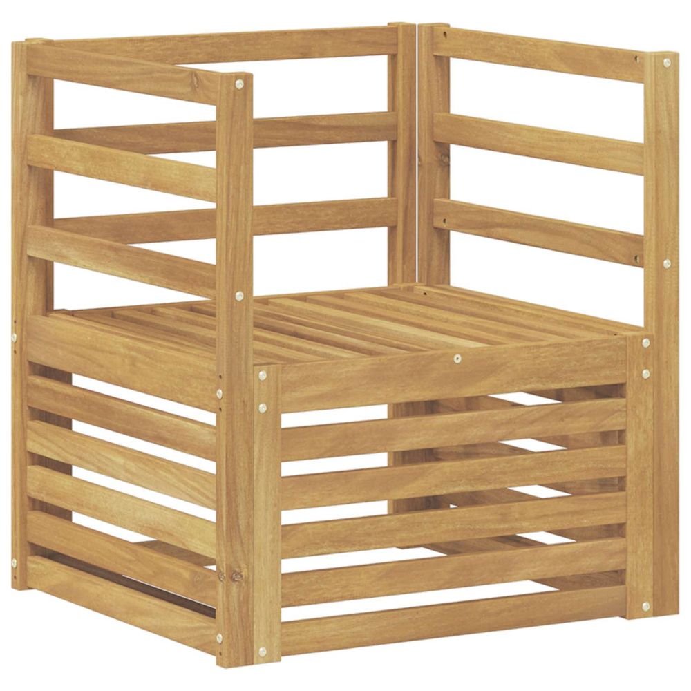 Ensemble de canapés d'extérieur bois d'acacia massif blanc
