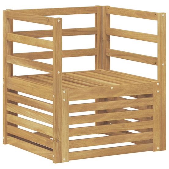Ensemble de canapés d'extérieur bois d'acacia massif blanc