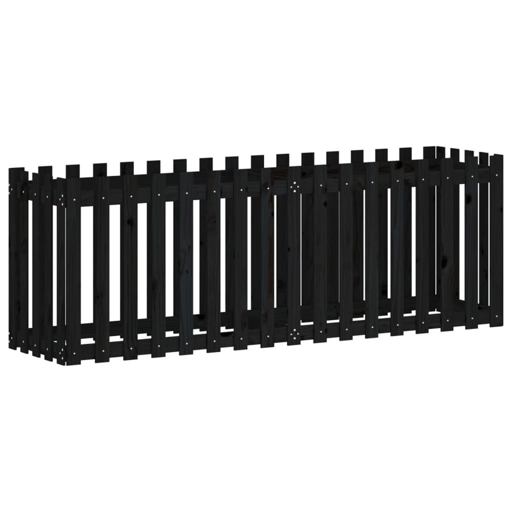 Lit surélevé de jardin design de clôture 200x50x70cm pin massif
