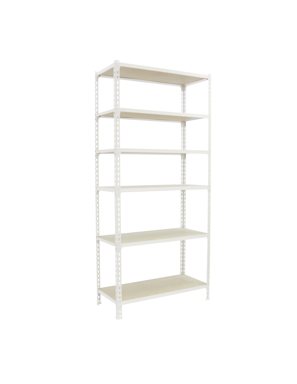 Etagère légère sans vis maderclick megaplus 6/500 2500 blanc/bois blanc/bois 2500x1200x500 - simonrack
