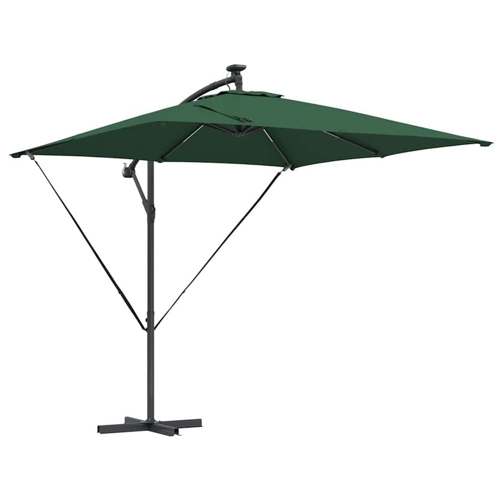 Parasol vert 249 x 249 x 250 cm polyester et aluminium