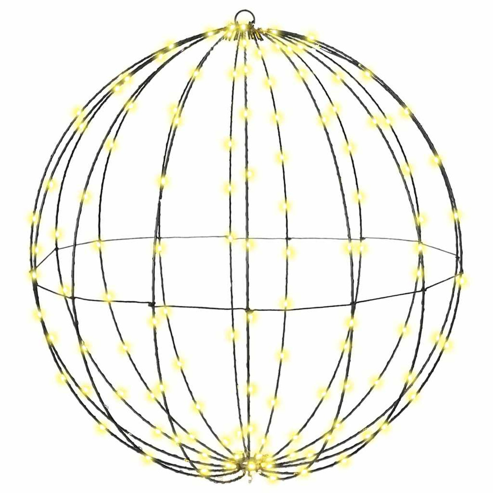 Boule avec 192 led blanc chaud 59,5 x 59,5 x 63 cm métal