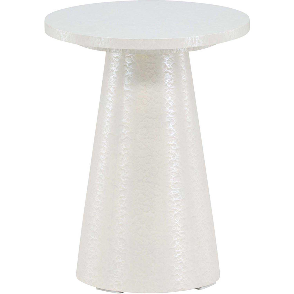 Table d'appoint ø35 cm lanzo blanc brillant