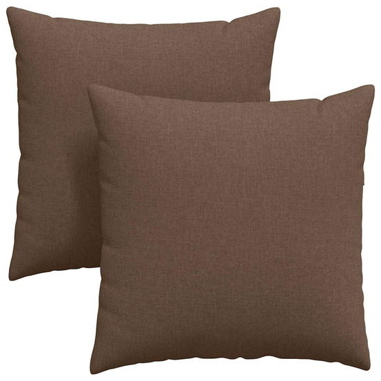 Coussins de canapé 2 pcs marron 60 x 60 cm tissu