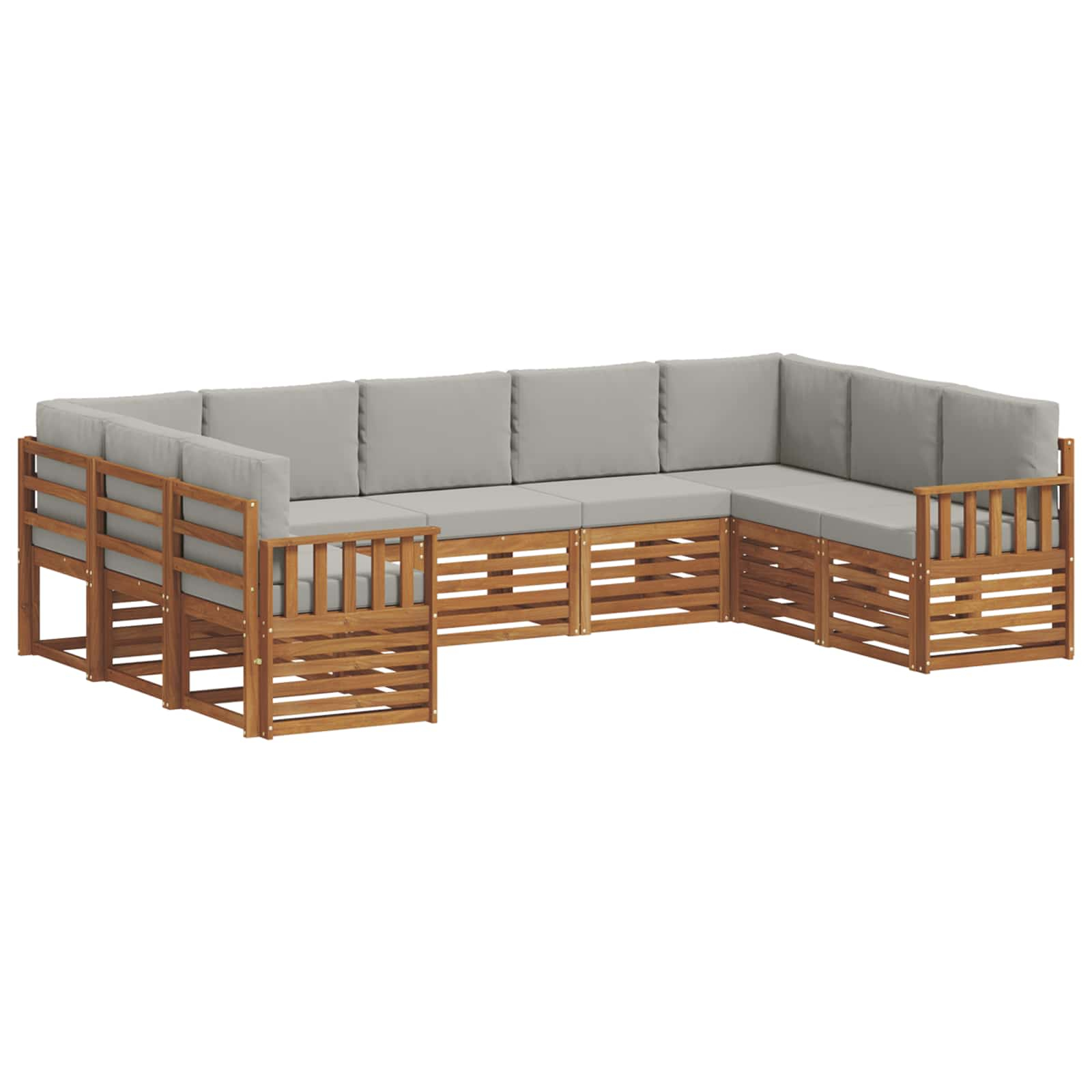 Ensemble de canapé d'angle 9 pcs gris naturel et clair