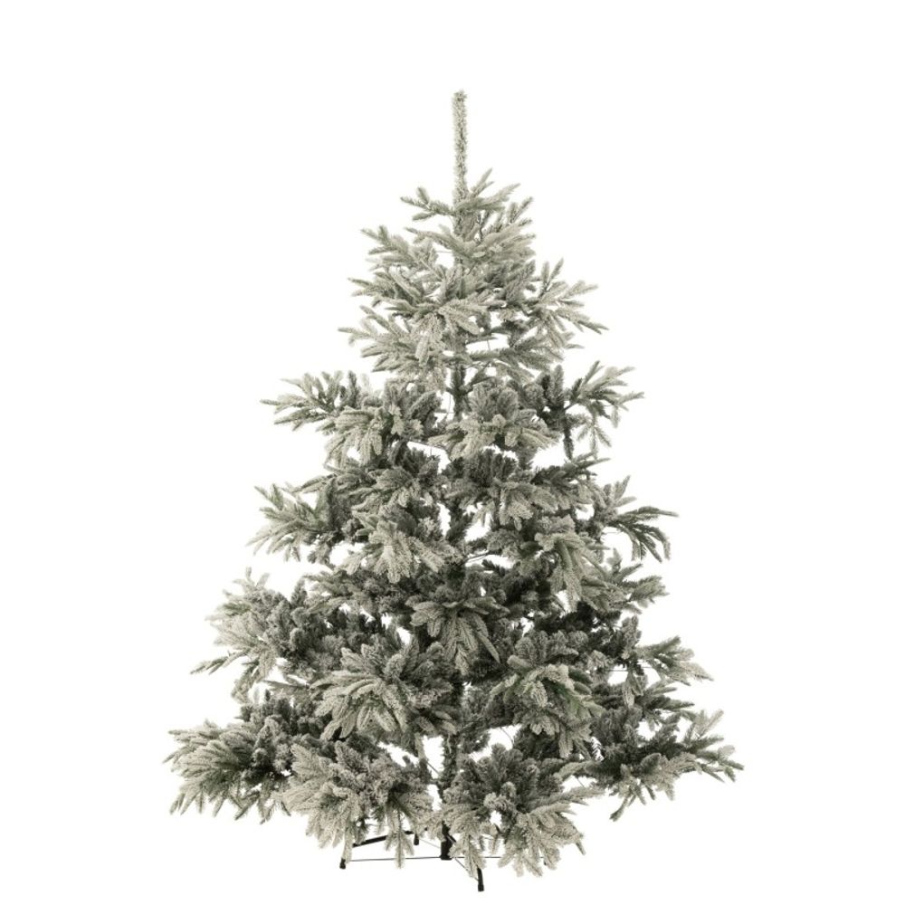 Sapin de noël artificiel enneigé 420 leds en plastique vert h.240cm h240