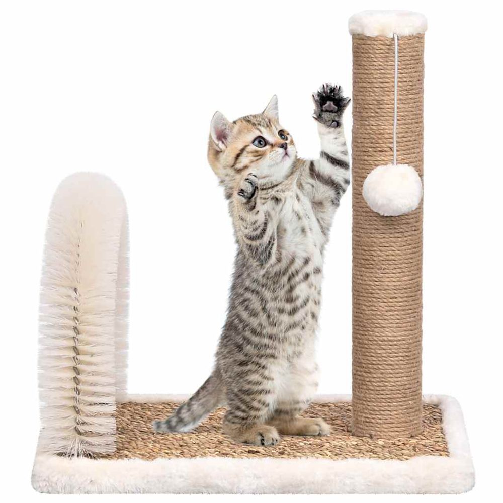 Arbre à chat avec brosse de toilettage