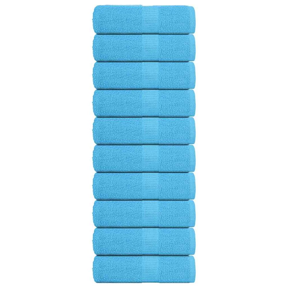 Serviettes de toilette frogn 10 pièces turquoise 30x30 cm 360 g/m²