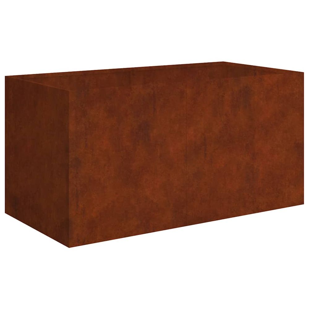 Jardinière d'extérieur 80x40x40 cm acier corten