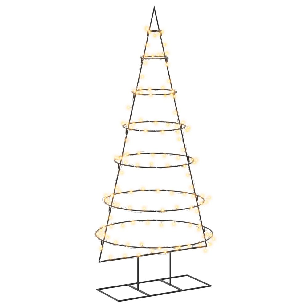 Sapin de noël en métal avec support kuopio 180 cm blanc chaud