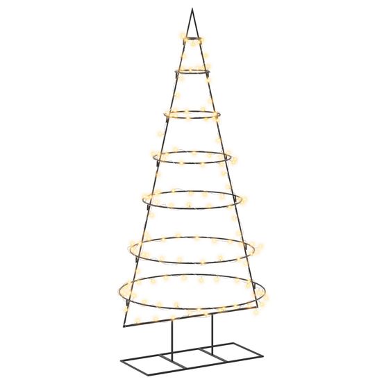Sapin de noël en métal avec support kuopio 180 cm blanc chaud