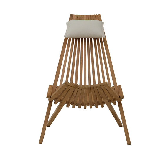 Chaise longue pliable en teck massif santiago
