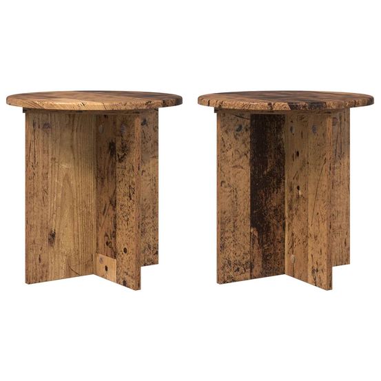 Support de plante 2 pièces bois ancien 40 x 40 x 40 cm