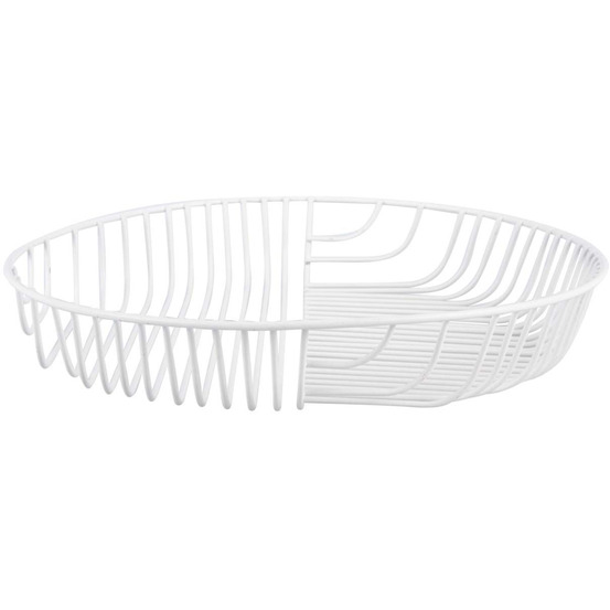 Corbeille à fruits en métal crossways blanc mat