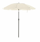 Parasol de jardin diamètre 1,6 m ombrelle protection ups 50+ inclinable portable résistant au vent baleines en fibre de verre