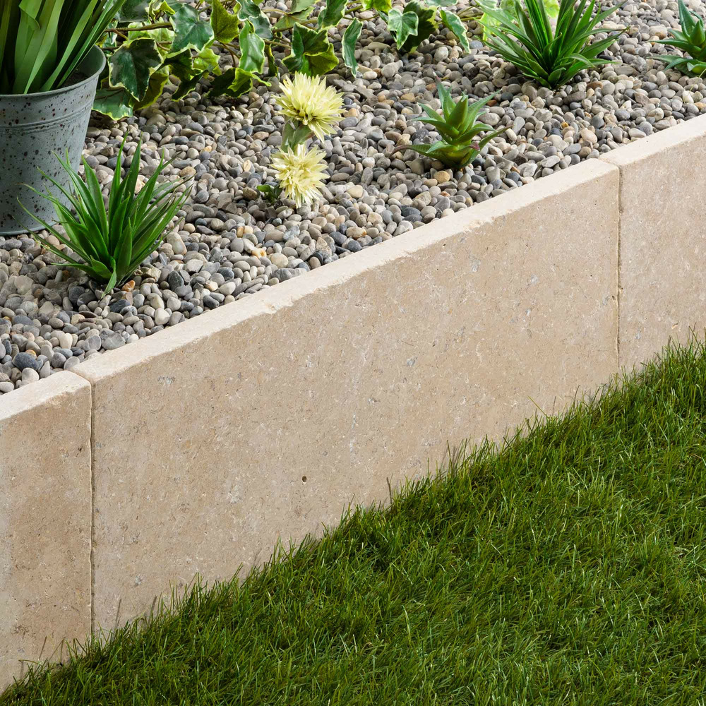 Bordure de jardin pierre d'egypte beige 60x30x3 cm (à l'unité) - ro'ma nature