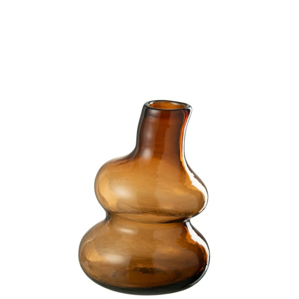 Vase en verre marron 19x19x27 cm