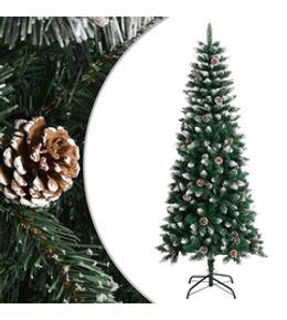 Sapin de noël artificiel avec support vert 180 cm pvc