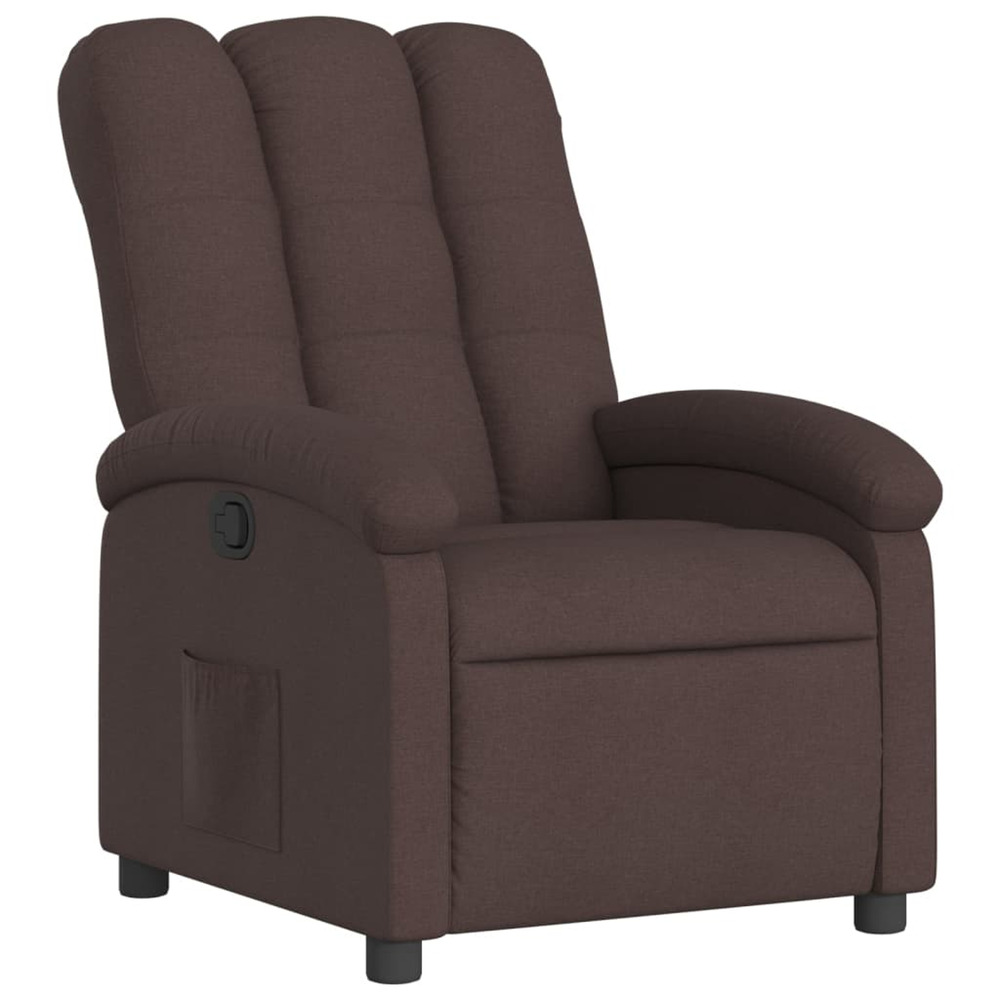 Fauteuil inclinable marron foncé tissu
