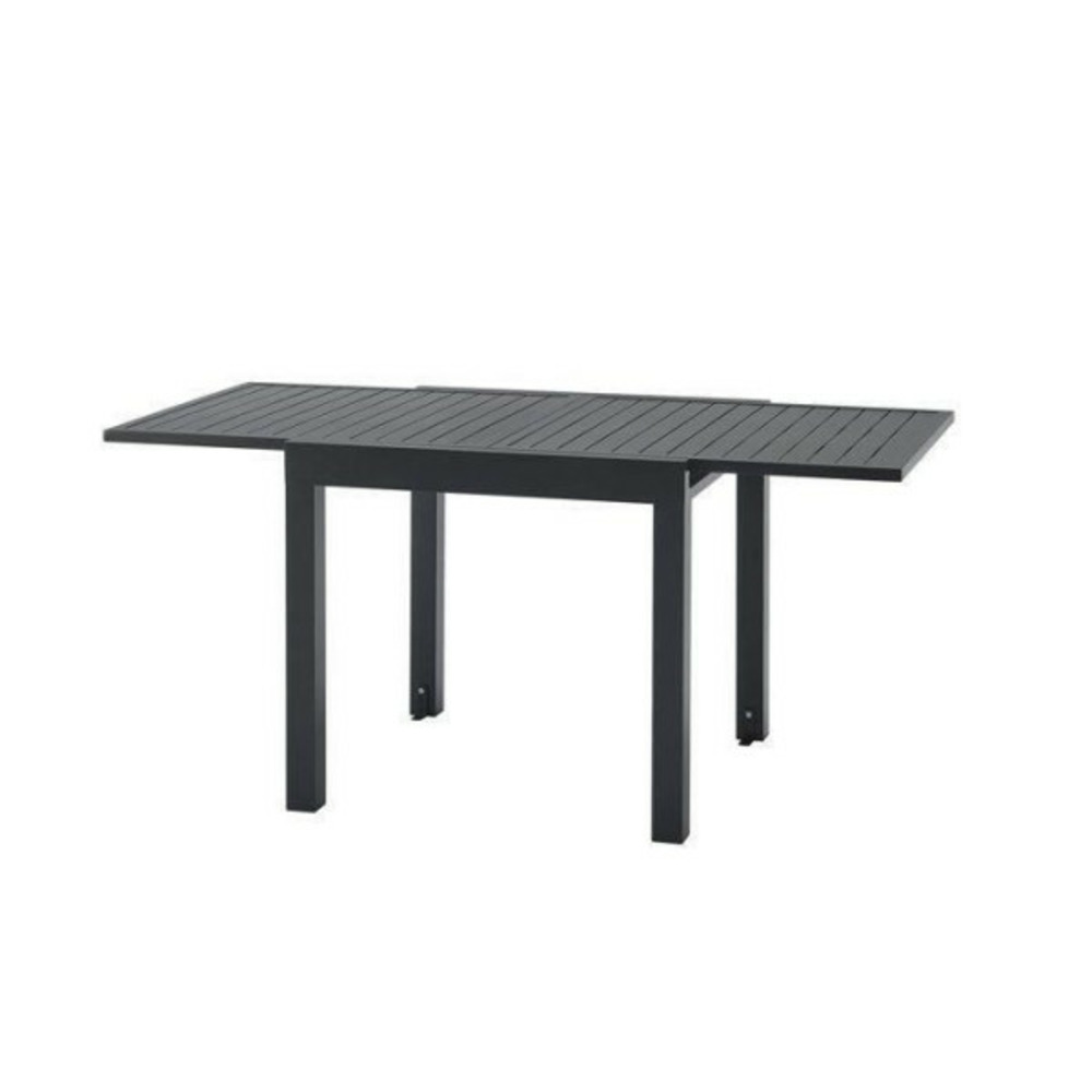 Table de jardin extensible 6 personnes soloma - soloma - aluminium - 80/160 x 80 x 75 cm