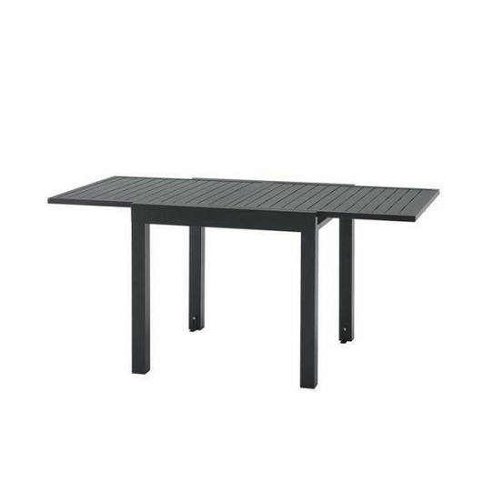 Table de jardin extensible 6 personnes soloma - soloma - aluminium - 80/160 x 80 x 75 cm
