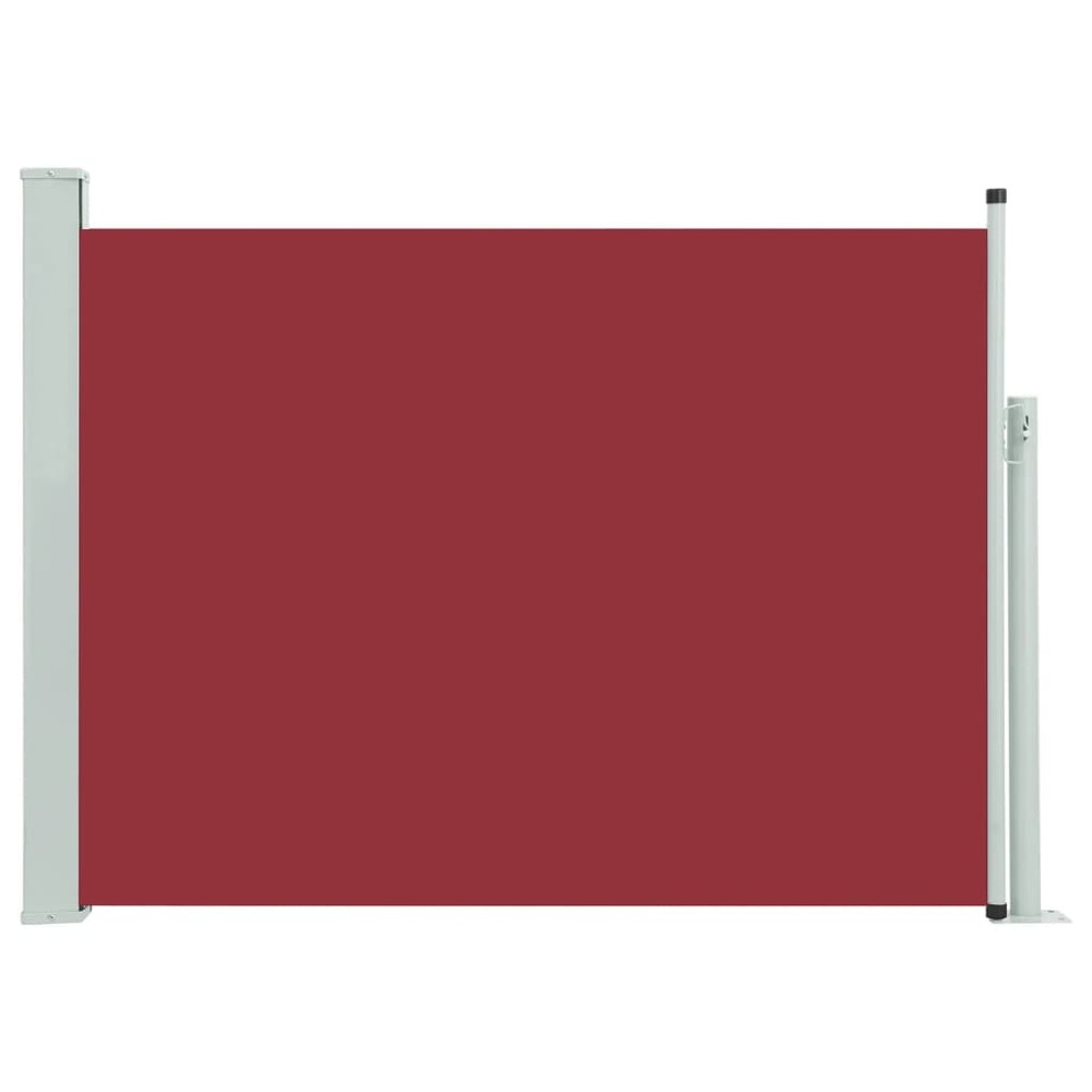 Auvent latéral rétractable de patio 117x500 cm rouge