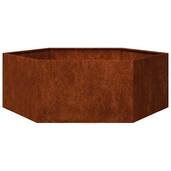 Jardinière d'extérieur rouillé 138x120x45 cm acier corten
