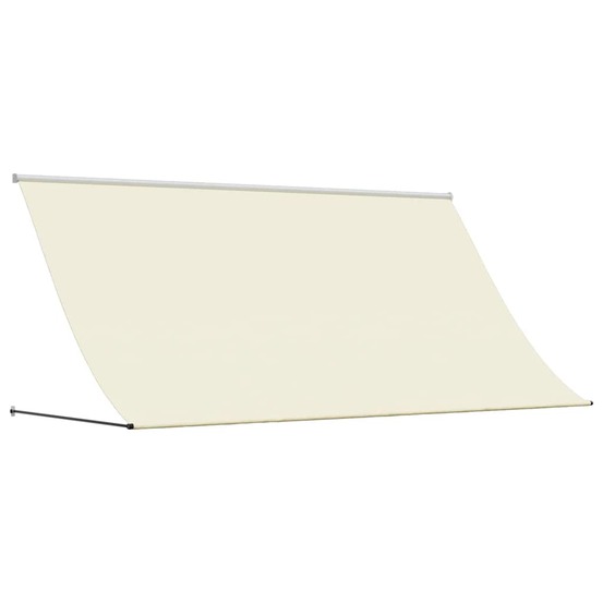 Auvent rétractable crème 300x150 m tissu et acier