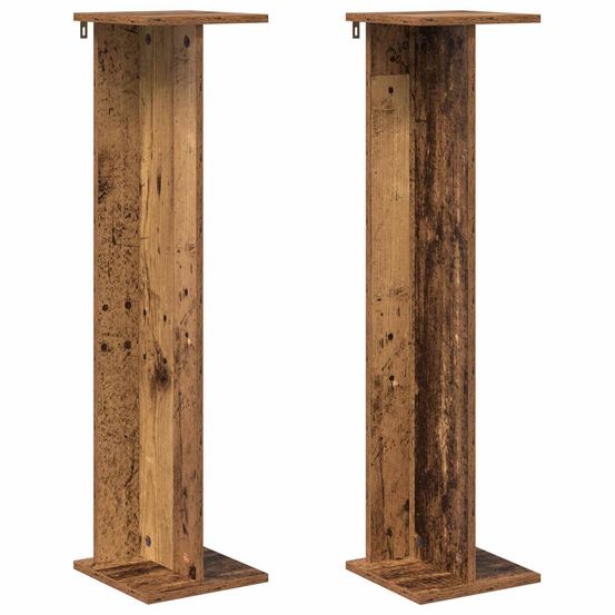 Support de plante 2 pièces bois ancien 25 x 25,5 x 100,5 cm