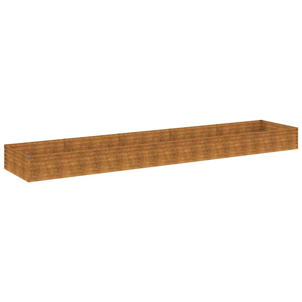 Lit surélevé de jardin 482x100x36 cm acier corten