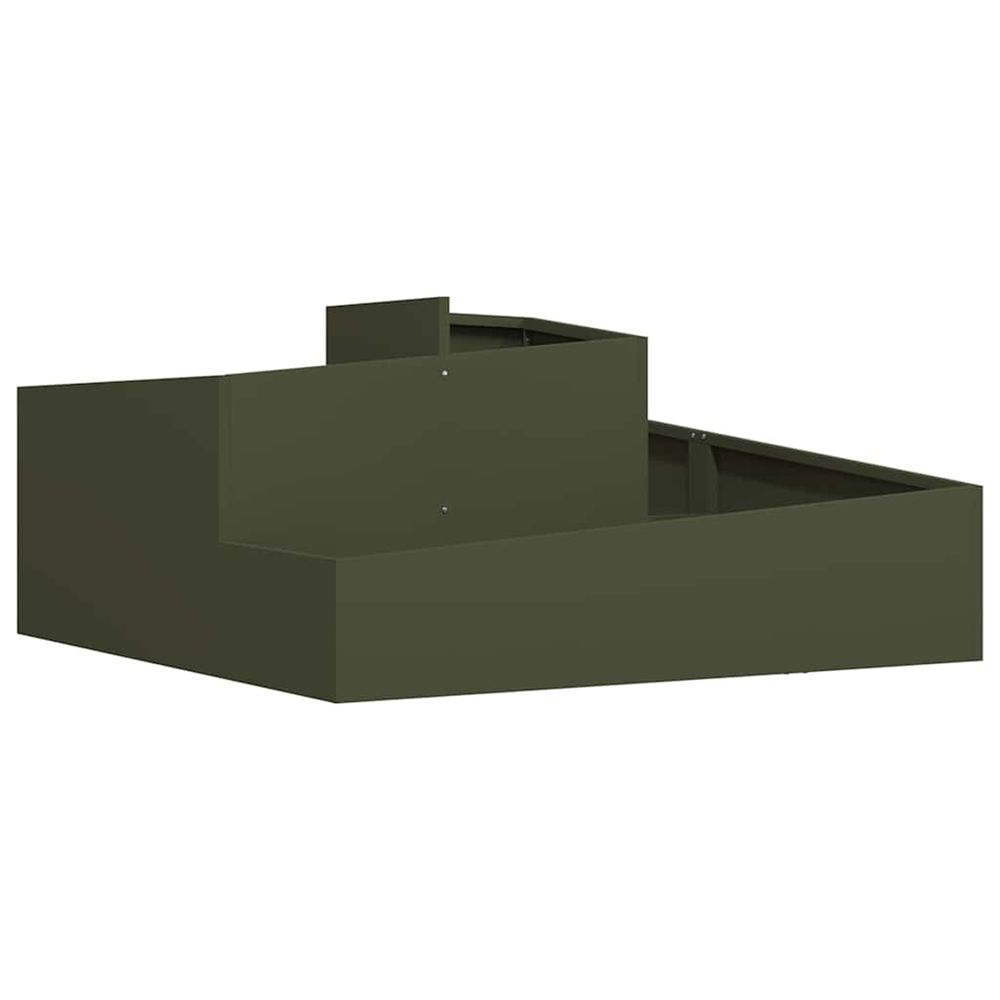 Cache-pot de jardin vert olive 100 x 100 x 50 cm
