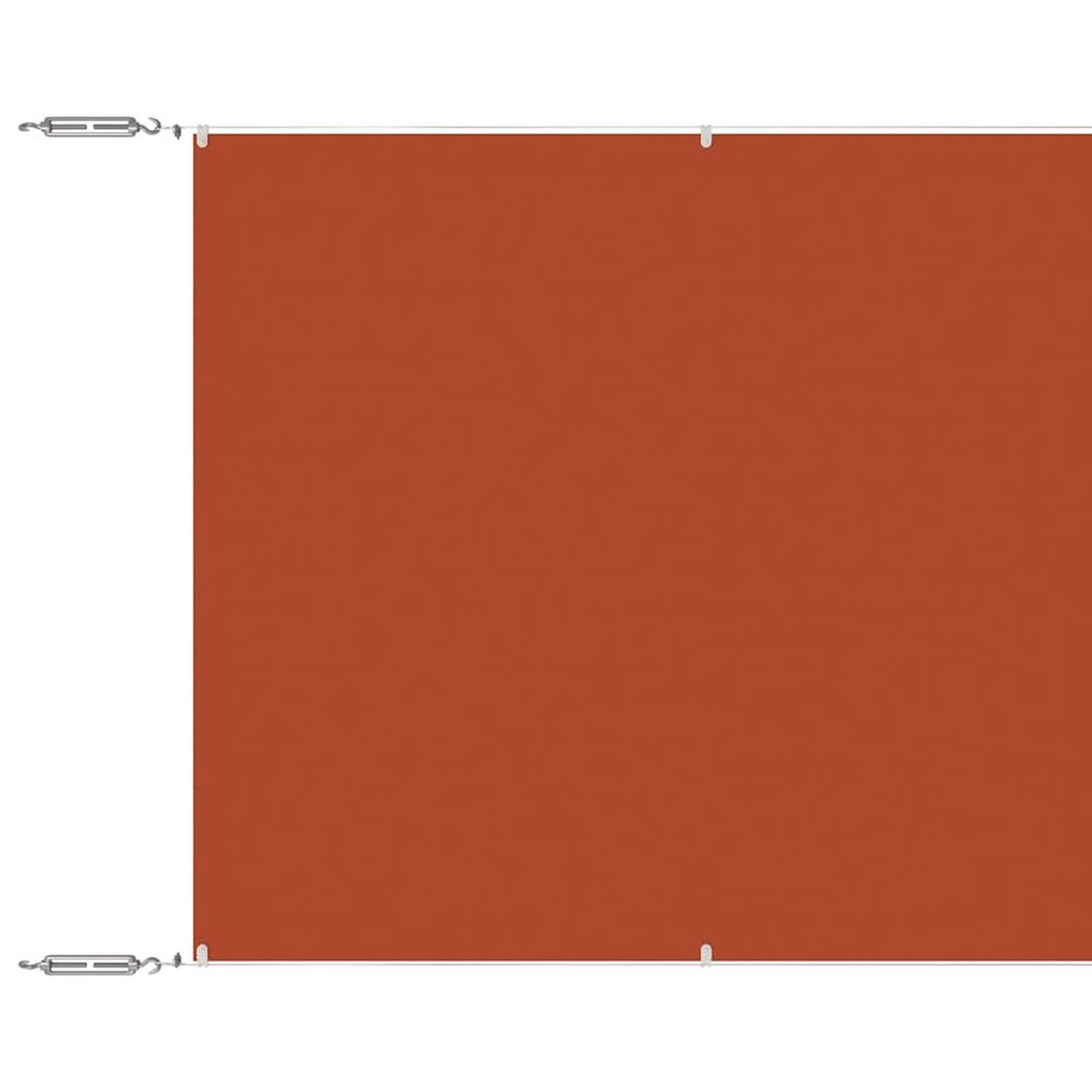 Auvent vertical terre cuite 100x1200 cm tissu oxford