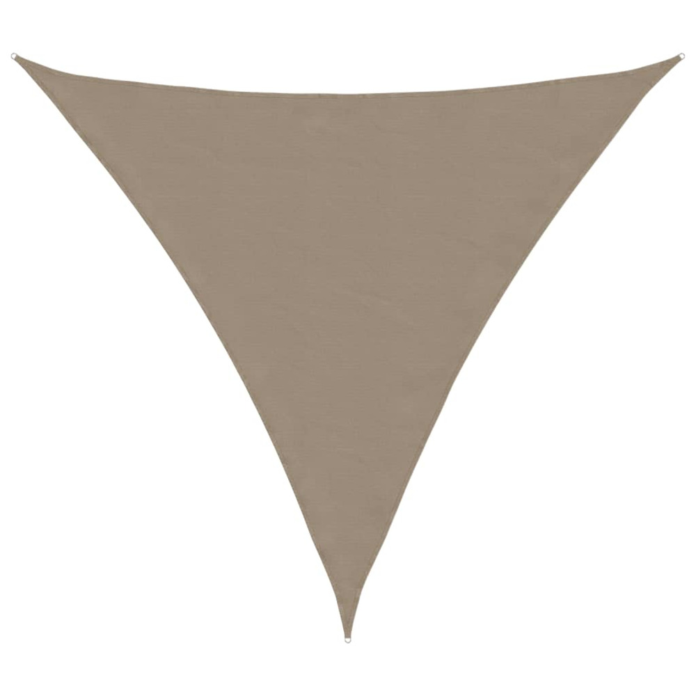Voile de parasol tissu oxford triangulaire 6x6x6 m taupe