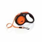 Laisse new neon s tape 5 m black/ neon orange flexi cl11t5-251-s-neoor