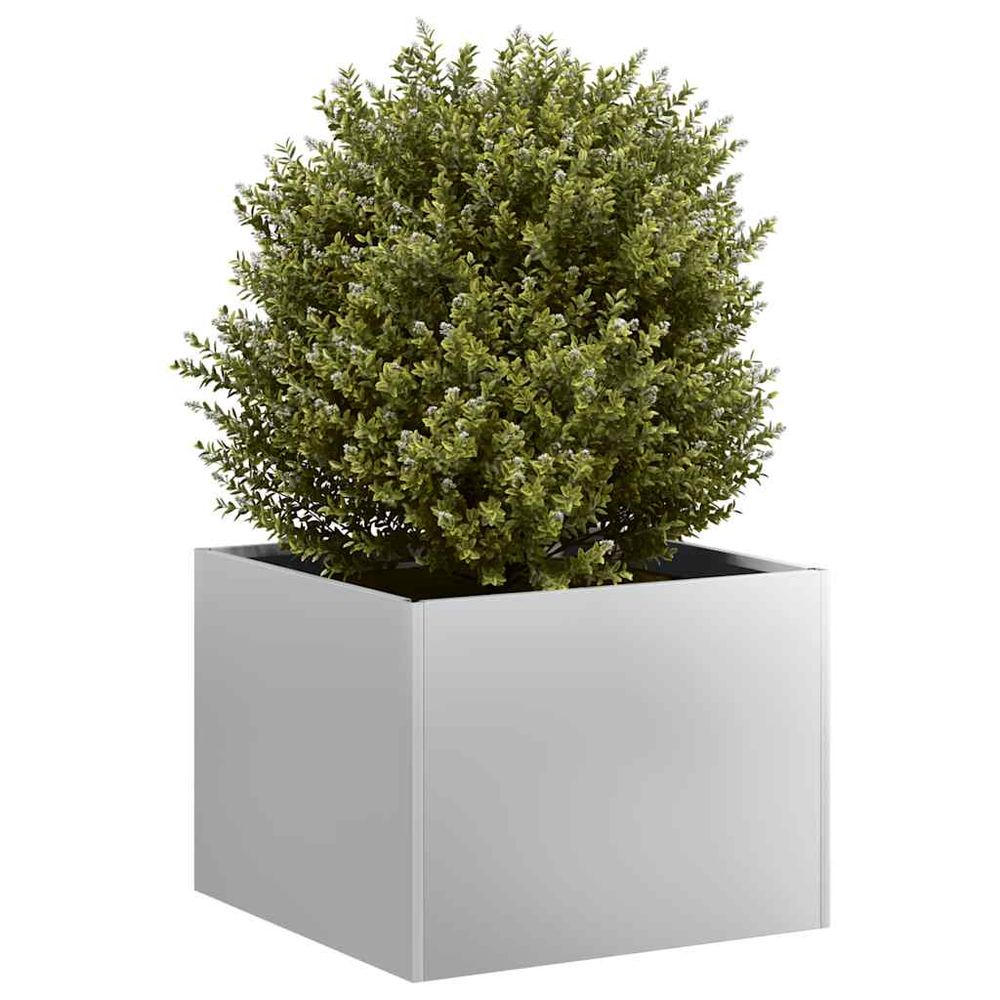 Jardinière carrée acier galvanisé anti-rouille pour extérieur 40cm