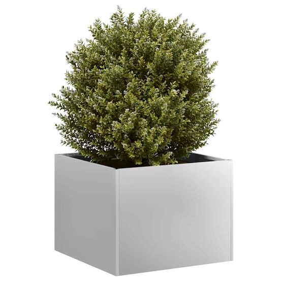 Jardinière carrée acier galvanisé anti-rouille pour extérieur 40cm