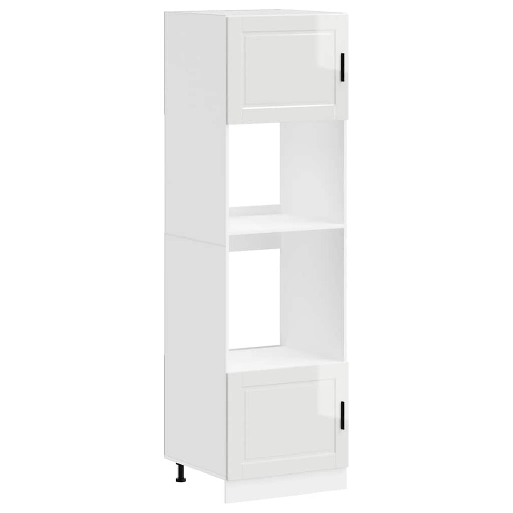 Armoires de four 2 pcs porto blanc brillant bois d'ingénierie