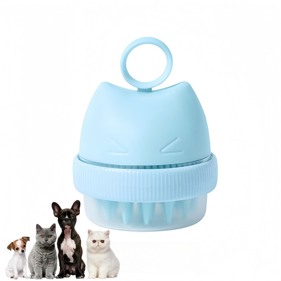 Brosse de bain pour animal de compagnie bleu