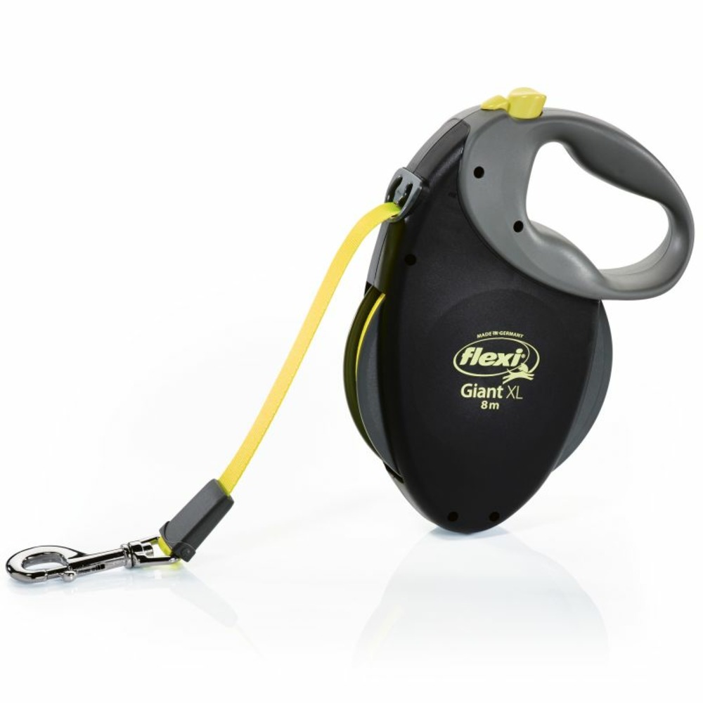 Laisse giant xl tape 8 m black/ neon yellow flexi gt4-210-s-neo-16