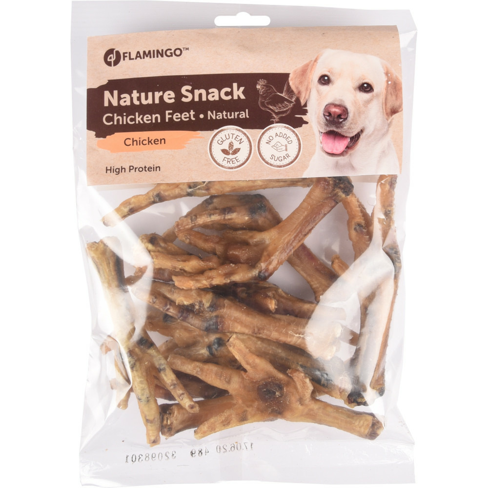 Friandise naturel pattes de poulet 200 g pour chiens