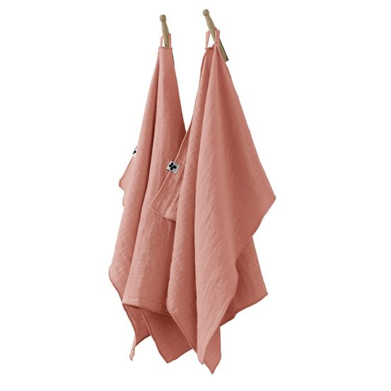 Lot de 2 essuie-mains gaze de coton collection gaia